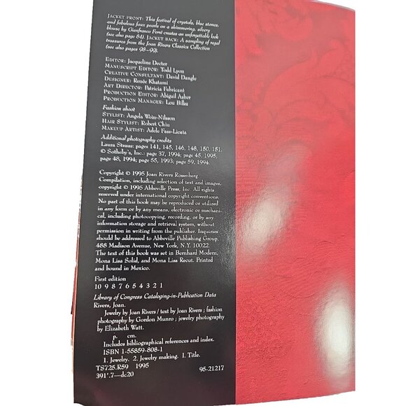 Jewelry by Joan Rivers Hardcover Book Fashion Icon Collectible 1995 1st Edition - Picture 2 of 12